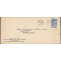 AUSTRALIA - 1957 7½d blue Olympics on a sea-mail cover to the USA – ACSC # 333