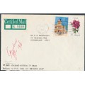 AUSTRALIA - 1982 27c Forbes PO + 75c Rose on Certified Mail cover – ACSC # 953 + 958
