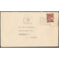 AUSTRALIA - 1960 8d red-brown Tiger Cat on cover to Denmark