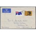 AUSTRALIA - 1970 5c & 30c Royal Visit on a cover to Denmark – ACSC # 519-520