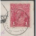 AUSTRALIA - 1920 1d carmine-rose KGV (G104) on taxed postcard to UK – ACSC # 74A
