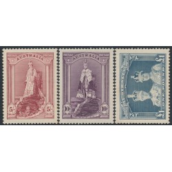 AUSTRALIA - 1938 5/- to £1 Robes set of 3 on thick paper, MH – SG # 176-178