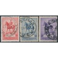 AUSTRALIA - 1935 2d to 2/- KGV Silver Jubilee set of 3, used – SG # 156-158