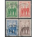 AUSTRALIA - 1940 1d to 6d Australian Imperial Forces set of 4, used – SG # 196-199