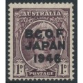 AUSTRALIA - 1946 1d purple-brown Queen, overprinted BCOF, MNH – SG # J2