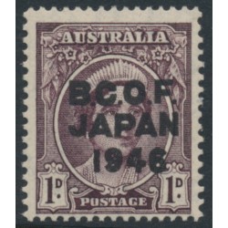 AUSTRALIA - 1946 1d purple-brown Queen, overprinted BCOF, MNH – SG # J2