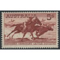 AUSTRALIA - 1961 5/- red-brown Cattle on cream paper, MNH – SG # 327