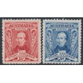 AUSTRALIA - 1930 1½d red & 3d blue Sturt set of 2, CTO – SG # 117-118