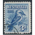 AUSTRALIA - 1928 3d blue Kookaburra, CTO – SG # 106