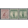AUSTRALIA - 1932 6d Kookaburra + 1/- Lyrebird, CTO – ACSC # 145Aw+145Bw+150w