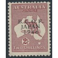 AUSTRALIA - 1946 2/- maroon Kangaroo overprinted BCOF, MNH – SG # J6