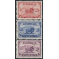 AUSTRALIA - 1934 2d to 9d MacArthur Centenary set of 3, CTO – SG # 150-152