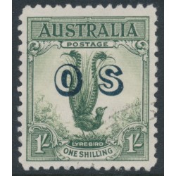 AUSTRALIA - 1932 1/- green Lyrebird overprinted OS, CTO – SG # O136