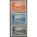 AUSTRALIA - 1934 2d to 1/- Centenary of Victoria set of 3 perf. 11½, MH – SG # 147a-149a