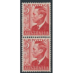 AUSTRALIA - 1951 3d scarlet King George VI, coil pair, MH – SG # 235aa