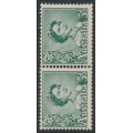 AUSTRALIA - 1959 3d blue-green Queen Elizabeth II, coil pair, MNH – SG # 311a