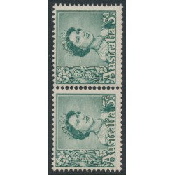 AUSTRALIA - 1959 3d blue-green QEII, coil pair, MNH – SG # 311a