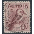 AUSTRALIA - 1914 6d maroon engraved Kookaburra, used – ACSC # 60A