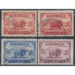 AUSTRALIA - 1934 2d to 9d MacArthur Centenary set of 4, used – SG # 150-152+150a