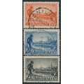 AUSTRALIA - 1934 2d to 1/- Centenary of Victoria set of 3 perf. 11½, used – SG # 147a-149a