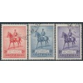AUSTRALIA - 1935 2d to 2/- KGV Silver Jubilee set of 3, CTO – SG # 156-158