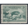 AUSTRALIA - 1932 5/- blue-green Sydney Harbour Bridge, CTO – ACSC # 148w