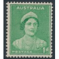 AUSTRALIA - 1938 1d emerald-green Queen Elizabeth, perf. 15:14, MNH – SG # 180