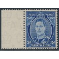 AUSTRALIA - 1940 3d bright blue KGVI definitive, perf. 15:14, MNH – SG # 186