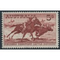 AUSTRALIA - 1961 5/- red-brown Cattle on cream paper, MNH – SG # 327