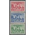 AUSTRALIA - 1936 2d to 1/- SA Centenary set of 3, MH – SG # 161-163