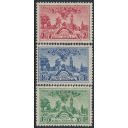 AUSTRALIA - 1936 2d to 1/- SA Centenary set of 3, MH – SG # 161-163