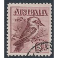 AUSTRALIA - 1914 6d maroon engraved Kookaburra, CTO – ACSC # 60Aw