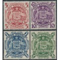 AUSTRALIA - 1949-1950 5/- to £2 Coat of Arms set of 4, MH – SG # 224a-224d
