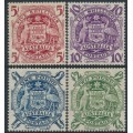 AUSTRALIA - 1949-1950 5/- to £2 Coat of Arms set of 4, MH – SG # 224a-224d