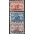 AUSTRALIA - 1934 2d to 9d MacArthur Centenary set of 3, MH – SG # 150-152
