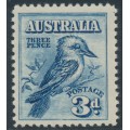 AUSTRALIA - 1928 3d blue Kookaburra, MNH – SG # 106