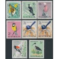 AUSTRALIA - 1964-1965 6d to 3/- Native Birds set of 8, MNH – SG # 363-369 + 367a