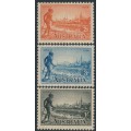 AUSTRALIA - 1934 2d to 1/- Centenary of Victoria set of 3 perf. 10½, MH – SG # 147-149