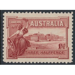 AUSTRALIA - 1927 1½d brownish lake Parliament House Canberra, MNH – SG # 105