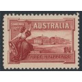 AUSTRALIA - 1927 1½d brownish lake Parliament House Canberra, MNH – SG # 105