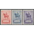 AUSTRALIA - 1935 2d to 2/- KGV Silver Jubilee set of 3, MH – SG # 156-158