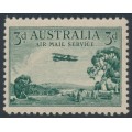 AUSTRALIA - 1929 3d green Airmail (vertical mesh paper), MNH – ACSC # 134
