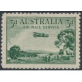 AUSTRALIA - 1929 3d green Airmail, booklet stamp (horizontal mesh), MH – ACSC # 137