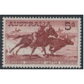 AUSTRALIA - 1964 5/- brown-red Cattle on white paper, MNH – SG # 327a