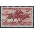 AUSTRALIA - 1964 5/- brown-red Cattle on white paper, MH – SG # 327a