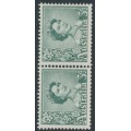 AUSTRALIA - 1959 3d blue-green QEII, coil pair, MNH – SG # 311a