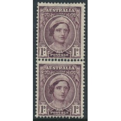 AUSTRALIA - 1944 1d brown Queen Elizabeth, coil pair, MNH – SG # 203a