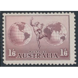 AUSTRALIA - 1934 1/6 dull purple Hermes airmail, no watermark, perf. 11, MH – SG # 153