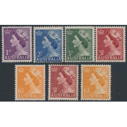 AUSTRALIA - 1953-1956 1d to 6½d QEII Definitives, MNH – SG # 261-263a