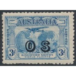 AUSTRALIA - 1931 3d blue Kingsford Smith Airmail, overprinted OS, MH – SG # O124